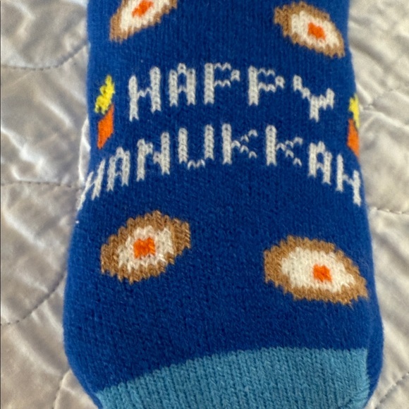 Blue Hanukkah Kids Slippers - Picture 4 of 8